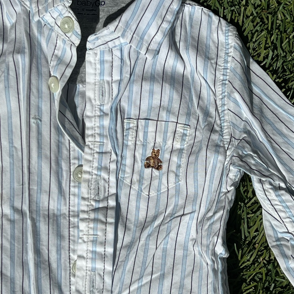 Baby Gap pinstripe button down 6-12 months